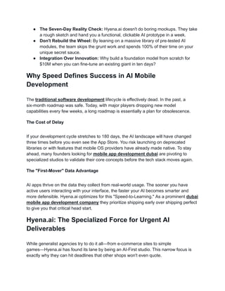 Hyena.ai: Accelerating AI Mobile App Development with Speed and ...