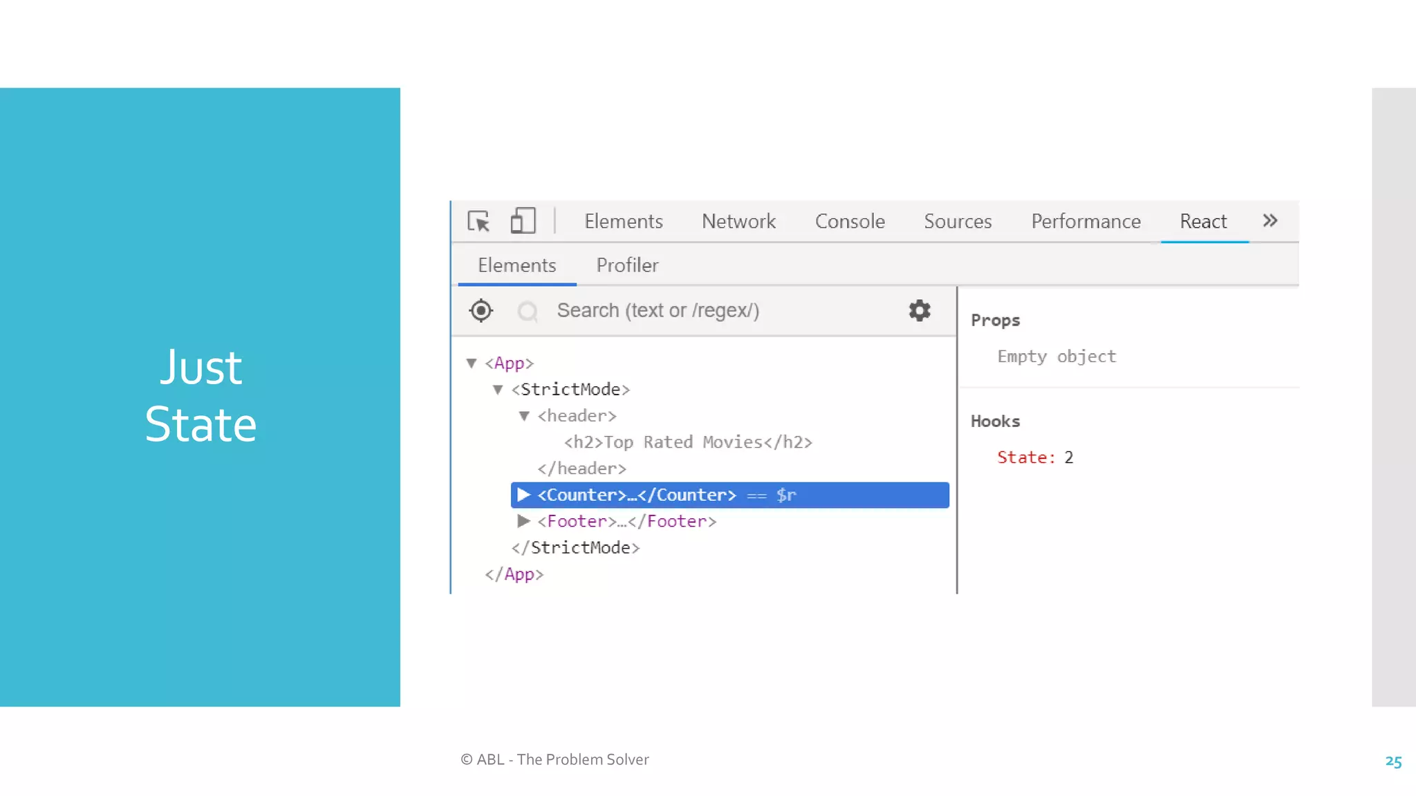 Just
State
© ABL - The Problem Solver 25
 