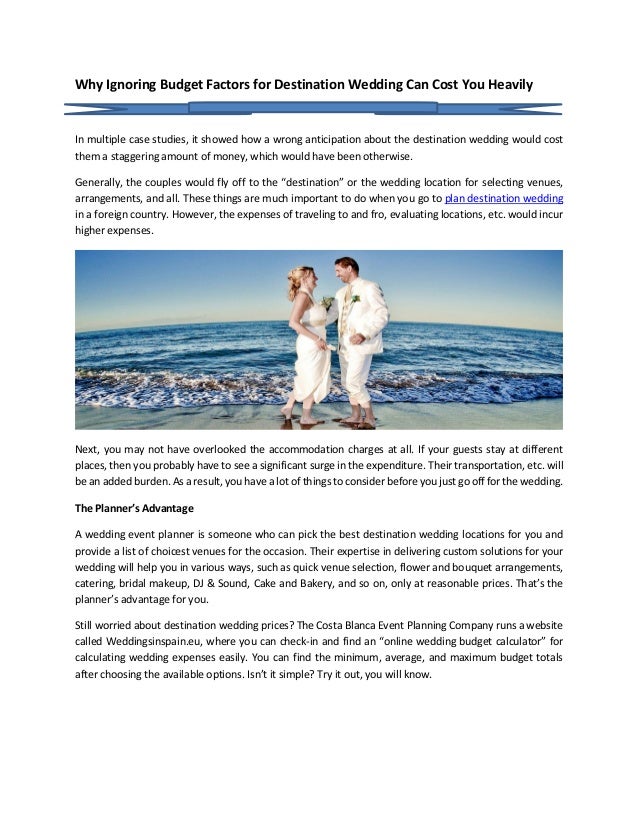 why ignoring budget factors for destination wedding can cost you heav