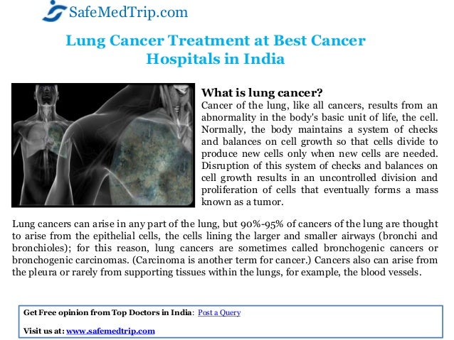 Why indian hospitals is best and cost effective for lung cancer treat…