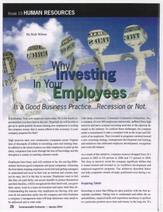 Why Investing In Your Employees Is a Good Business Practice - Recession or Not!