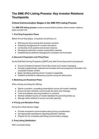 Why It's Vital to Engage Investors During IPO Process | PDF