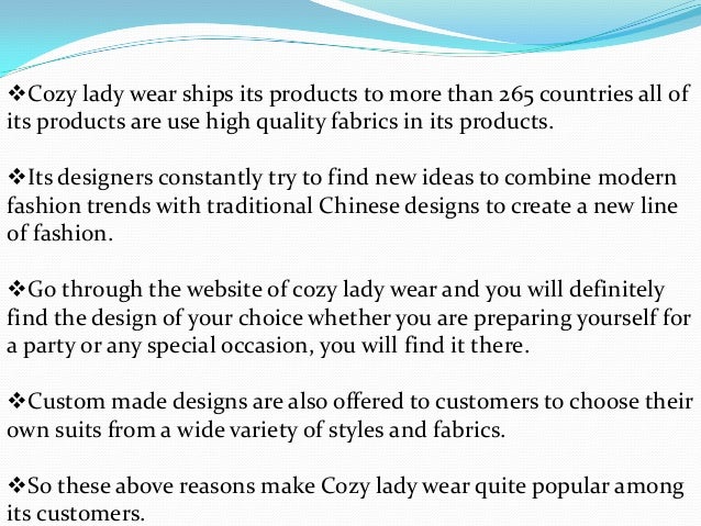 cozy lady wear