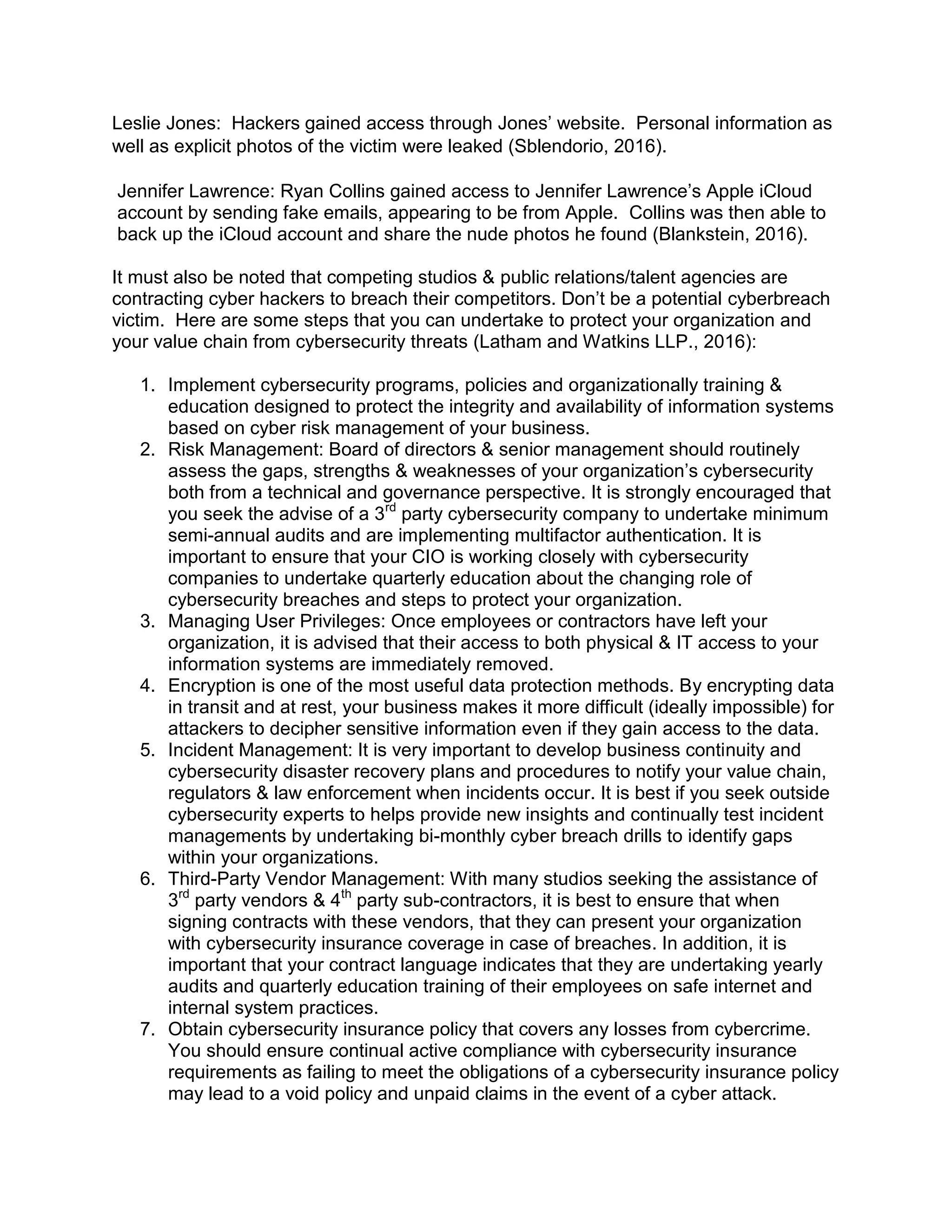 Why is cybersecurity important for the entertainment industry | PDF