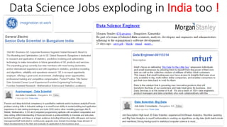 Data Science Jobs exploding in India too !