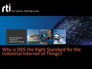 Your systems. Working as one. 
Why is DDS the Right Standard for the 
Industrial Internet of Things? 
 