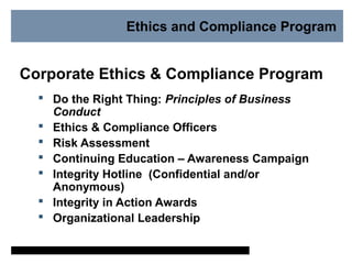 Why is Ethics and Compliance important | PPT