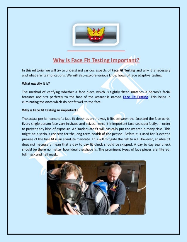 Why Is Face Fit Testing Important