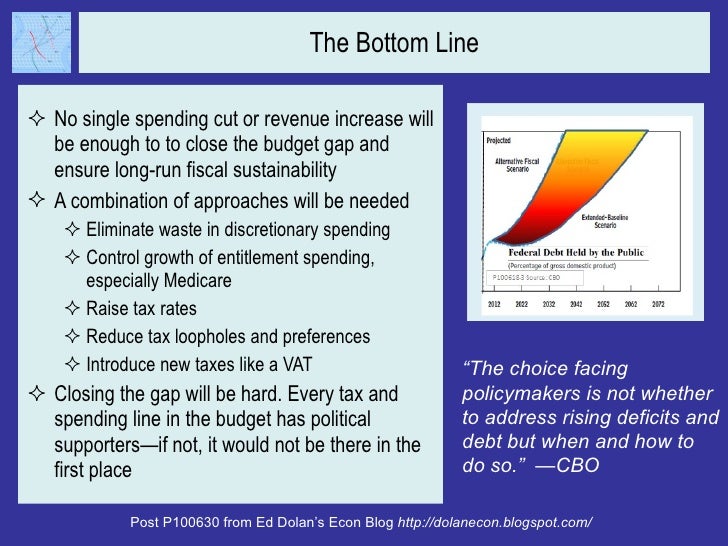 The Bottom Line <ul><li>No single spending cut or revenue increase will be enough to to close the budget gap and ensure lo...