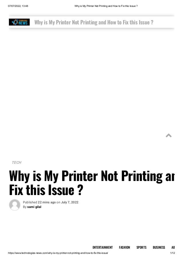 Why is My Printer Not Printing and How to Fix this Issue _.pdf