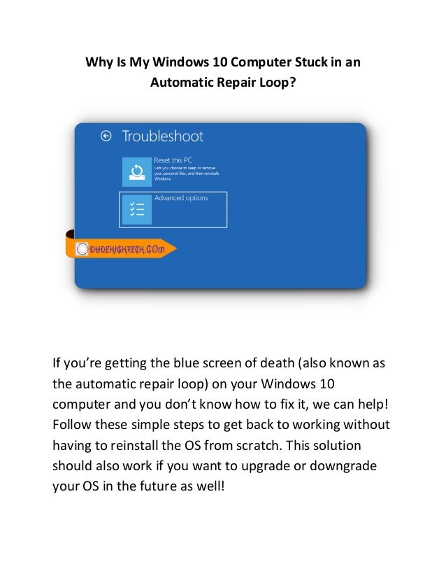Why Is My Windows 10 Computer Stuck in an Automatic Repair Loop.pdf