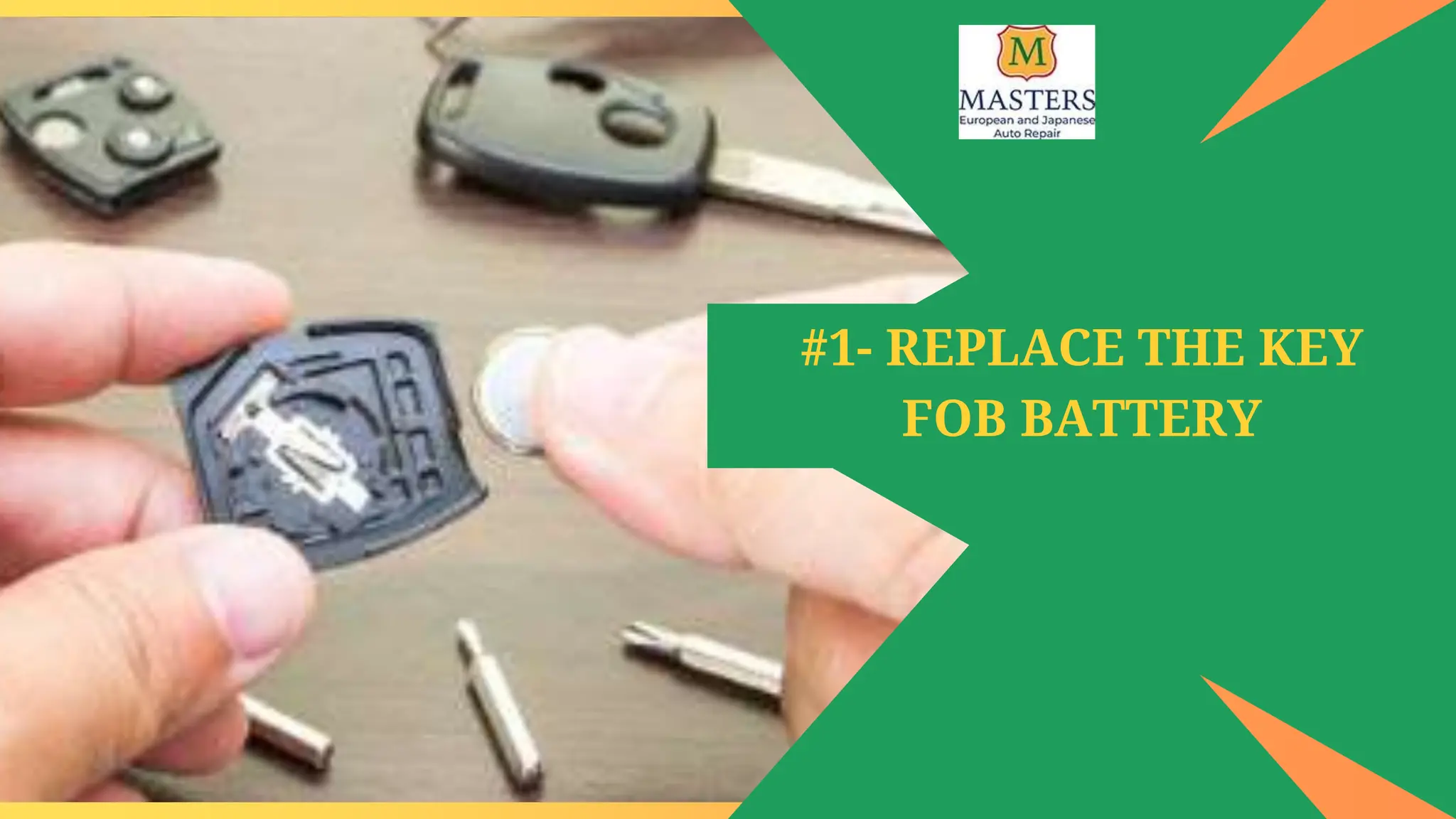 #1- REPLACE THE KEY
FOB BATTERY
 