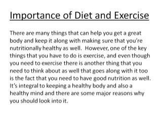 Why is nutrition important with exercise