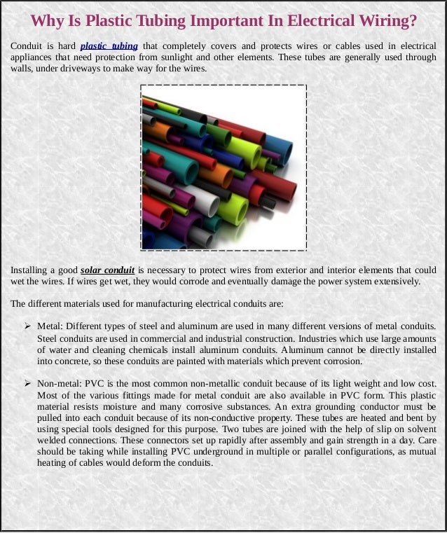 Why Is Plastic Tubing Important In Electrical Wiring
