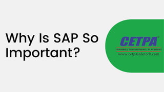Why Is SAP So
Important?
 