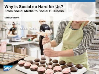 Why is Social so Hard for Us?
From Social Media to Social Business
Date/Location

Todd Wilms
Sr Director, Social Media
 