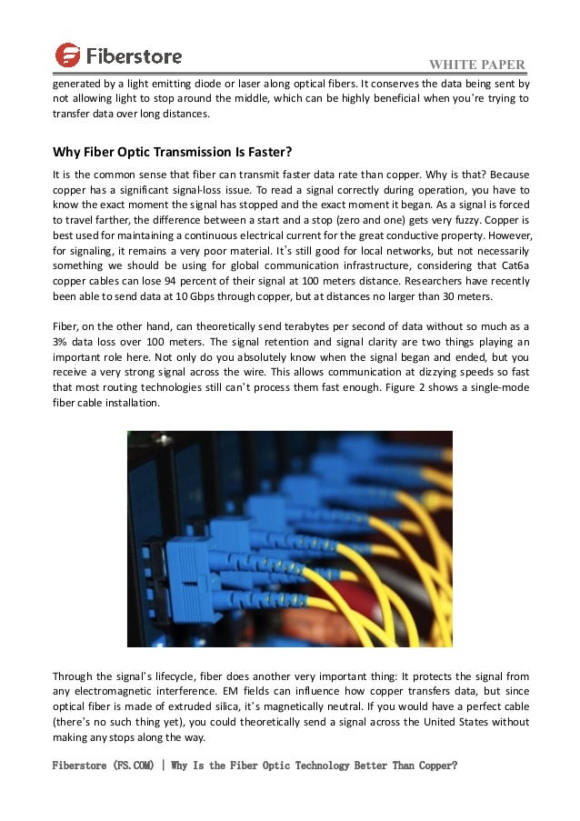 Why is the fiber optic technology better than copper?