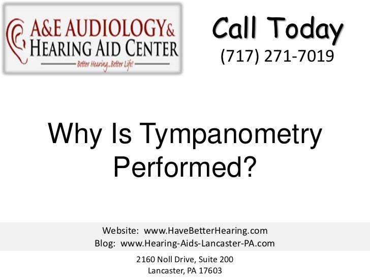 Why Is Tympanometry Performed?