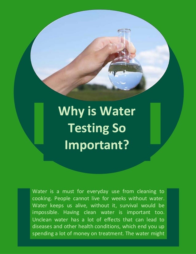 Why is Water Testing So Important?