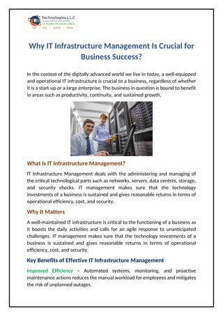 Why IT Infrastructure Management Is Crucial for Business Success? | PDF