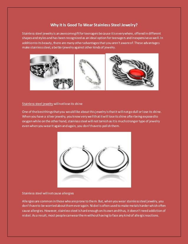 Why it is good to wear stainless steel jewelry