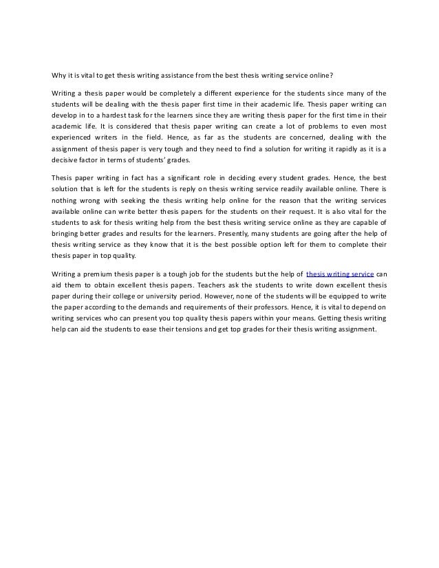 Best thesis writing service