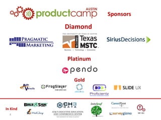 8
Sponsors
Diamond
In Kind
Gold
Platinum
 