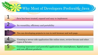 Why java is important in programming language? | PPT