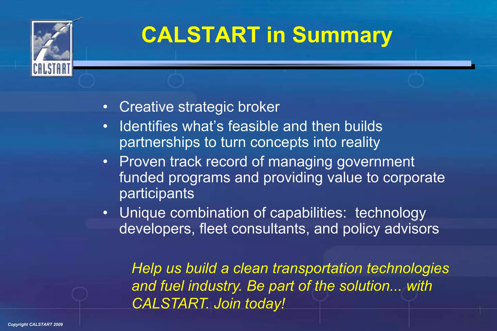 Why join calstart 11 17-2010 | PPTX