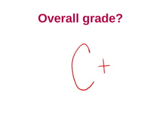 Overall grade?
 