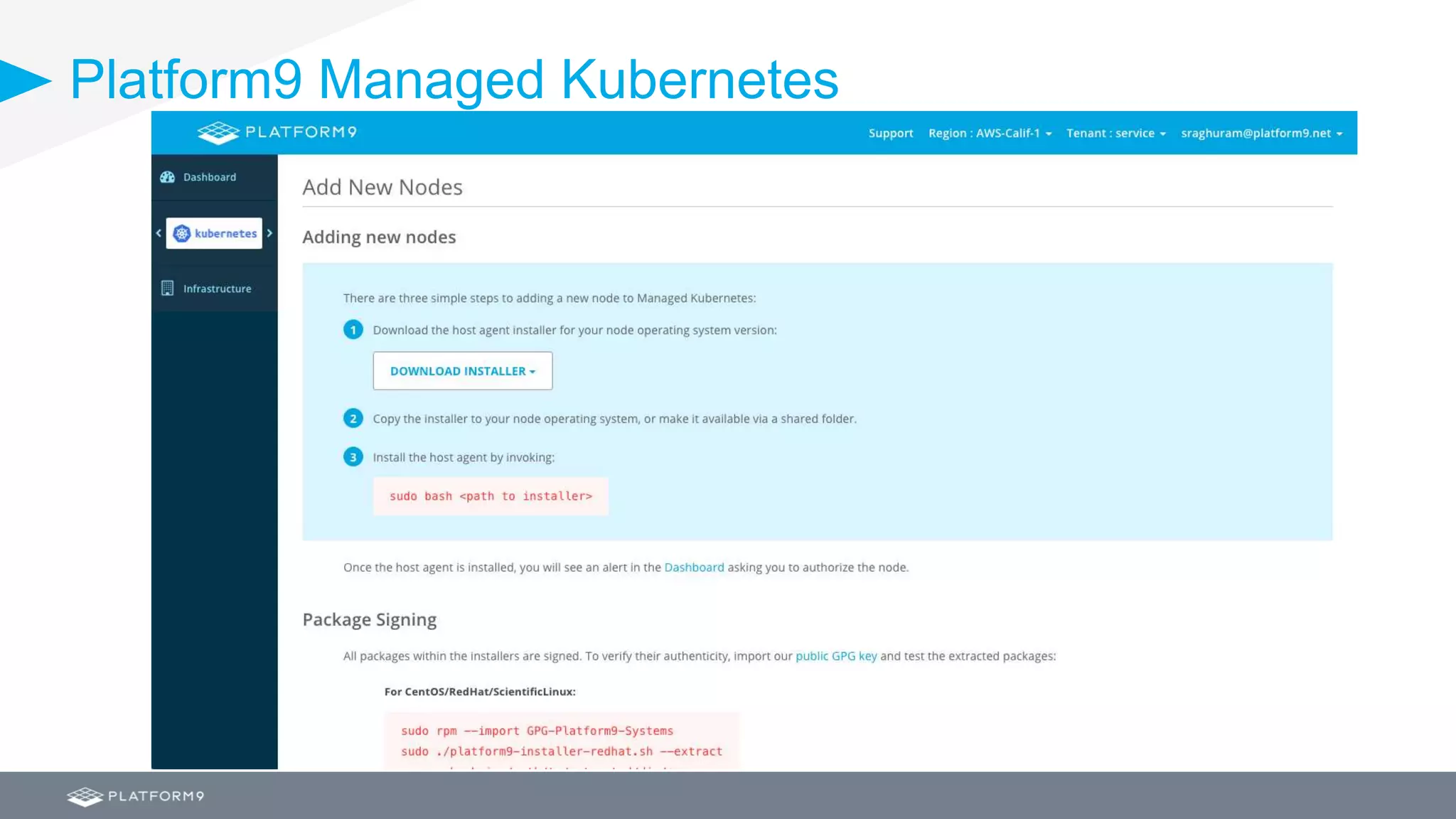 Platform9 Managed Kubernetes
 