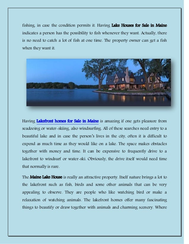 Why Lakefront Property Is Attracting Buyers