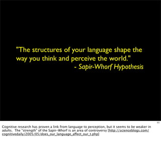 Why Languages Matter 20090123