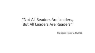 Why leaders are readers