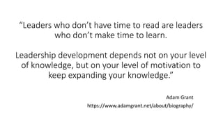 Why leaders are readers