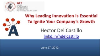 Hector Del Castillo
                 linkd.in/hdelcastillo

               June 27, 2012
© AIPMM 2012
 