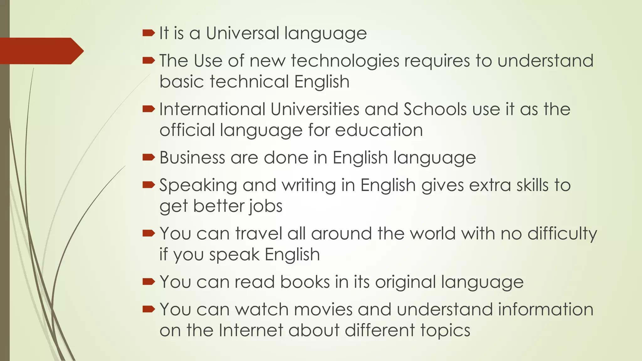 Why Learning English Ppt Why Learning English Ppt