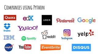 Companies using Python
 