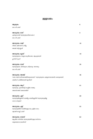 D-Å-S-¡w-
B-ap-Jw- 6
-tSmw- Pn- ]m-a-À-
A-[ym-bw- H-¶v 8
F-´psImïv kzm-X-{´y-hm-Zn-bm-I-Ww-?
-tSmw- Pn- ]m-a-À-
A-[ym-bw- c-ïv 16
n-b-aw- D-ïm-hm-³- ]m-Sn-Ã-
-tPm¬- kv-tämÊÂ-
A-[ym-bw- aq-¶v 19
kzm-X-{´y-hm-Zw- kaq-e- -tI{µo-I-c-Ww- B-Ipt¼mÄ-
¢m-À-¡v dq-]-À-
A-[ym-bw- m-ev 24
kzm-X-{´y-hm-Z- Nn-´-bpsS N-cn-{X-hpw- L-S--bpw-
-tSmw- Pn- ]m-a-À-
A-[ym-bw- A-©v 36
"Im-ew- A-Xv am-dns¡mïn-cn-¡p-I-bm-Wv': kzm-X-{´y-hm-Zw- D-·q-e--hm-Z-am-bn- Im-Wpt¼mÄ-
-sPbnw-kv ]m-Sn-entbmWn- Pq-n-b-À-
A-[ym-bw- B-dv 41
kzm-X-{´yw- F-¶-Xnsâ cm-{ão-b- X-¯-zw-
A-e-Ivkm-ï-À- -sa-t¡m_n-³-
A-[ym-bw- G-gv 49
kzm-X-{´y-ansÃ¦n-Â- I-e-bn-Ã-: I-e-bnsÃ¦n-Â- kzm-X-{´y-hp-an-Ã-
km-dm- kvI-z-b-À-
A-[ym-bw- F-«v 55
kzm-X-{´y-¯n-v -thïn-bp-Å- H-cp- F-fn-b- hm-Zw-
B-c-¬- -tdmÊv ]-h-Â-
A-[ym-bw- H-¼-Xv 62
B-{^n-¡- -Â-In-b- kzm-X-{´y-¯n-p-Å- hm-KvZm-w-
H-ep-amtbmh- HtISn-c-³-
 