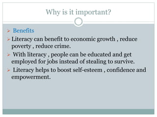 Why Literacy Is Important Pptx