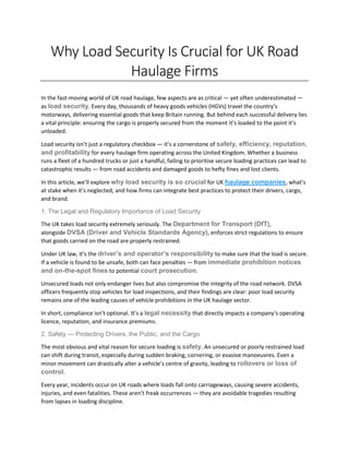 Why Load Security Is Crucial for UK Road Haulage Firms.pdf