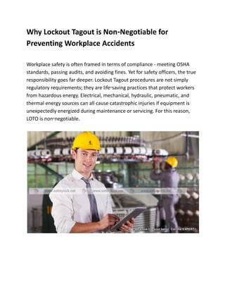 Why Lockout Tagout is Essential for Preventing Workplace Accidents and ...