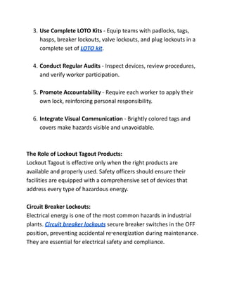 Why Lockout Tagout is Essential for Preventing Workplace Accidents and ...