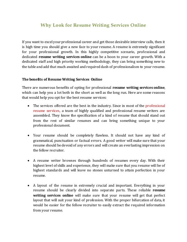 why look for resume writing services online best resume services online