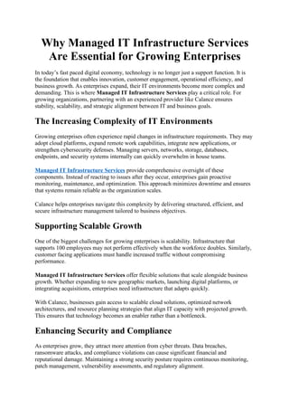 Why Managed IT Infrastructure Services Are Essential for Growing ...