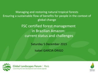 Why managing and restoring tropical forests matter