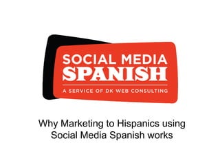Why Marketing to Hispanics using
  Social Media Spanish works
 