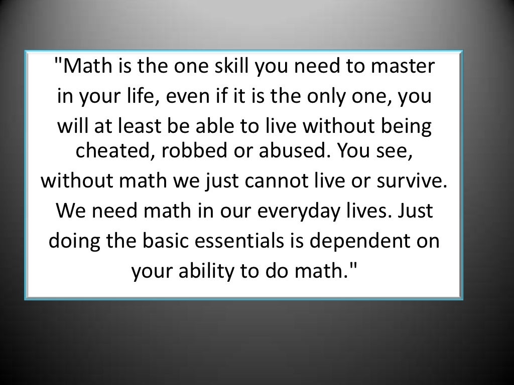 Why math is important 2