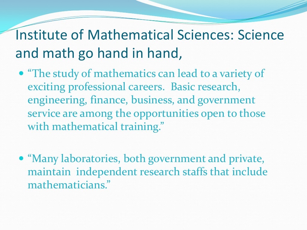 Why math is important!