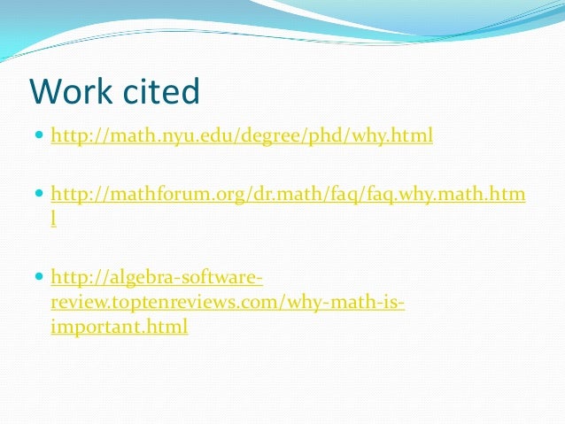 Why Math Is Important Why math is important